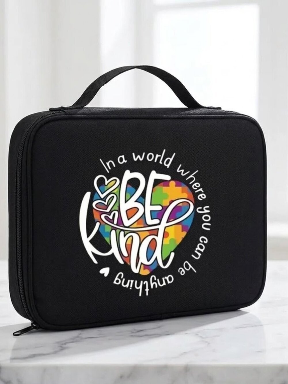 Ladies Black Be Kind Bible Case Book Cover